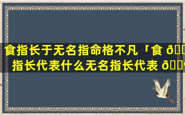 食指长于无名指命格不凡「食 🐒 指长代表什么无名指长代表 🌺 什么」